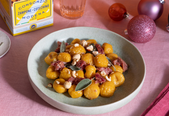 Gnocchi di zucca con Cotechino Modena IGP